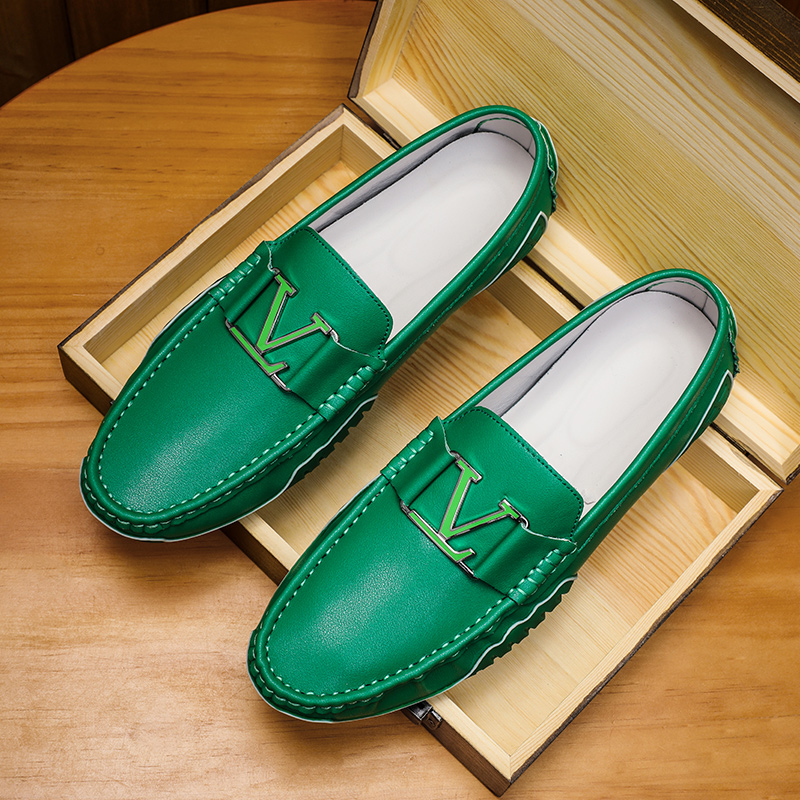Boat Shoe Leather - Large Size 38~48 Mens Loafers Soft
