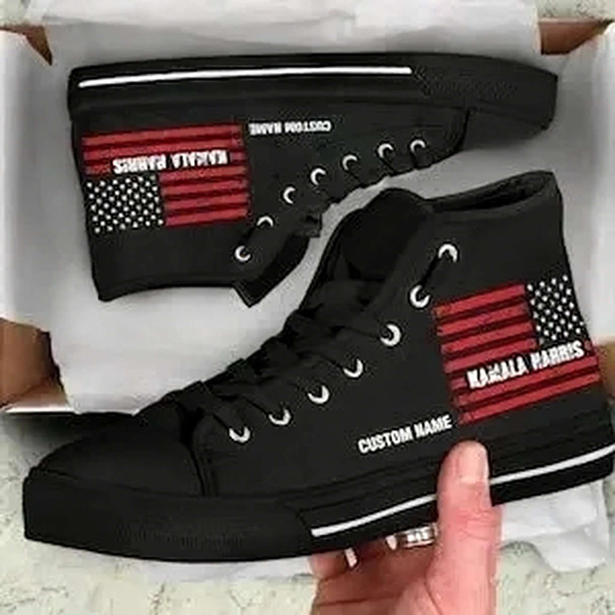 Men Shoes Name - Elections Custom Name High Top Sneakers