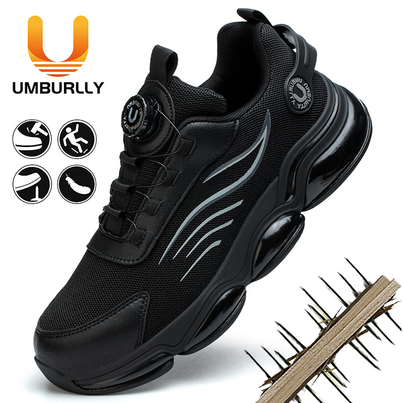 Boat Shoe Leather - Mens Steel Toe Safety Work Boots