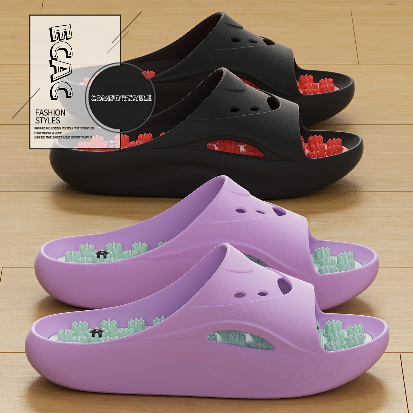 Men'S Shoes Non Slip - Women Men EVA Massage Slippers Thick