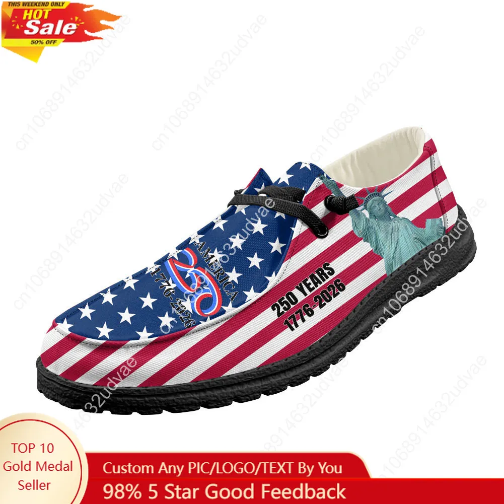 Men'S Shoes No Laces - America 250th Anniversary 1776-2026 Loafers Men