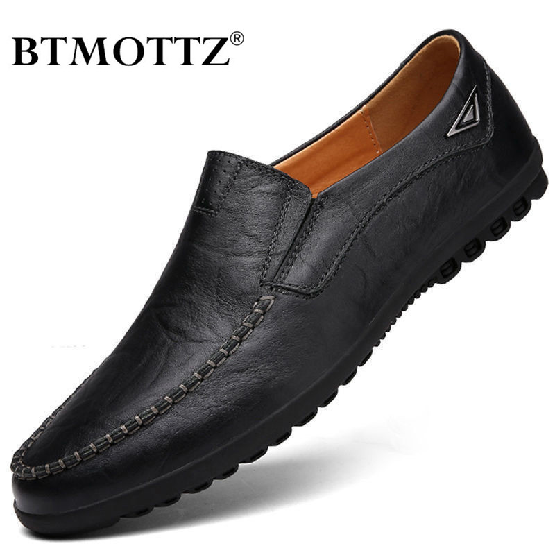 Boat Shoe Leather - Genuine Leather Men Casual Shoes Brand