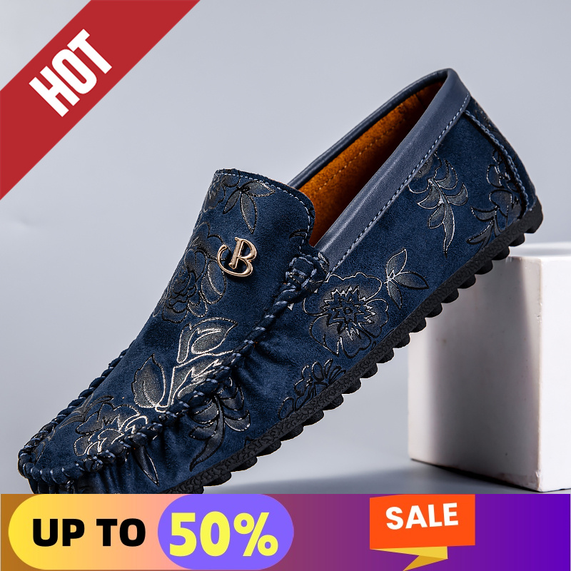 Boat Shoe Leather - Leisure Leather Loafers Men Design Moccasin