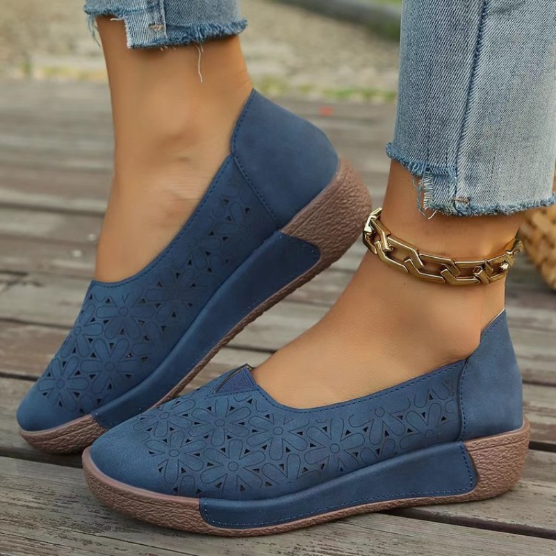 Boat Shoe Leather - Spring Autumn Women Flats Platform Loafers