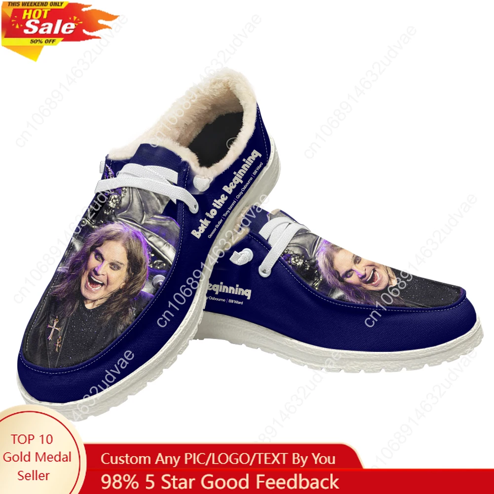 Men'S Shoes No Laces - Ozzy Osbourne 1948-2025 Plush Loafers Men