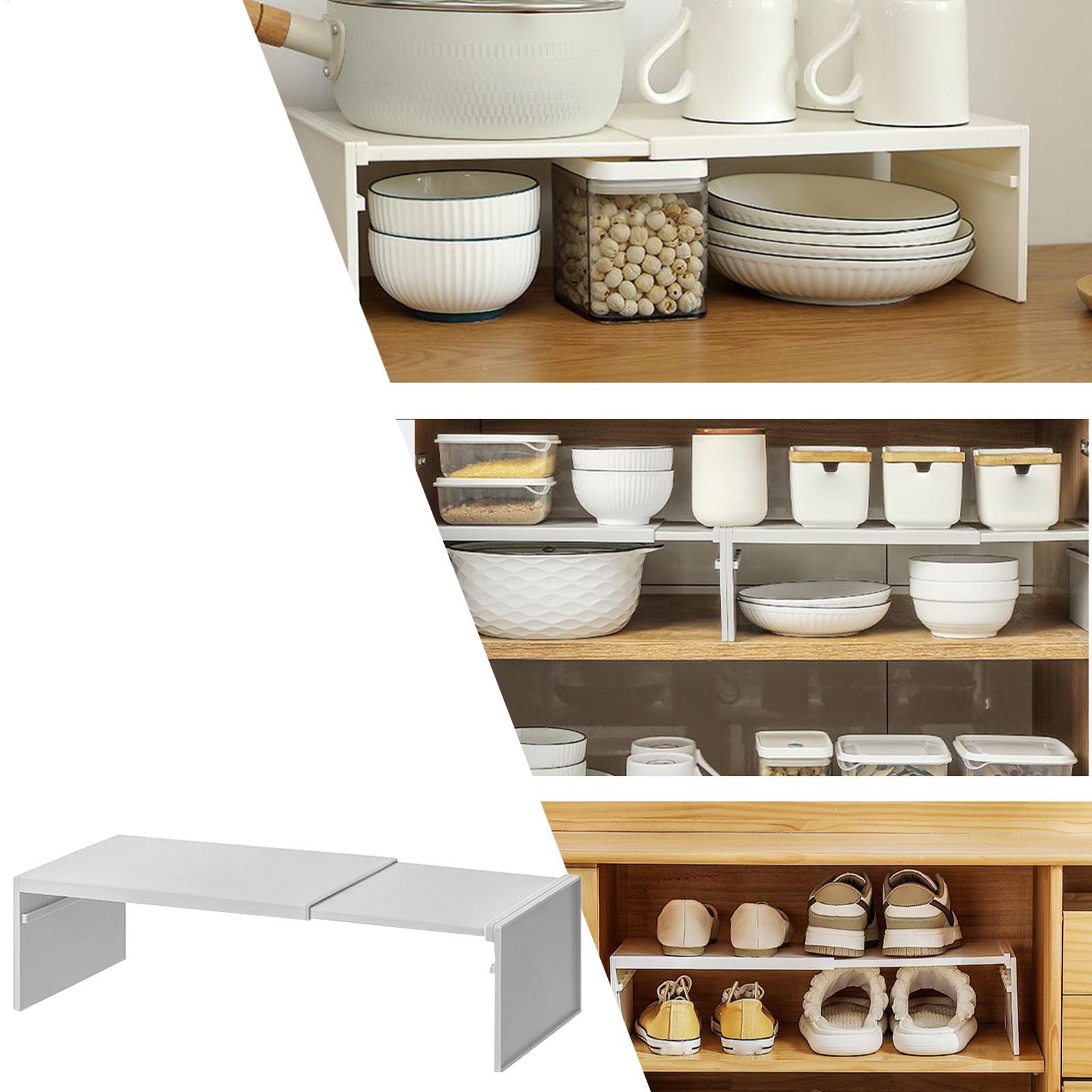 Men Shoes Rack - 1pcs Kitchen Stretchable Cabinet Shelf Cupboard
