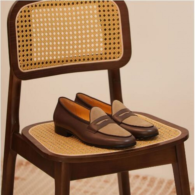 British Style Men Coffee Loafe - Boat Shoe Leather 评论和价格
