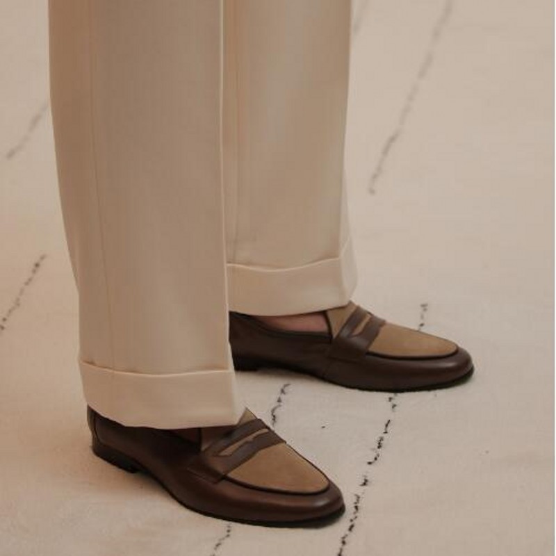 British Style Men Coffee Loafe - Boat Shoe Leather 评论和价格