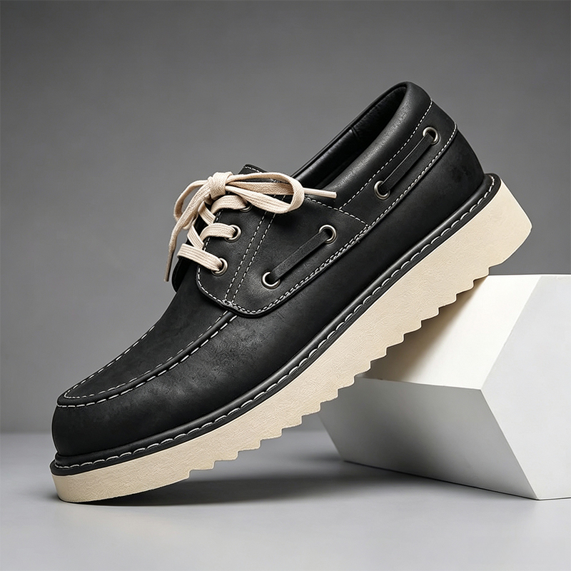 Men's Vintage Second-layer Cow - Boat Shoe Leather 评论和价格