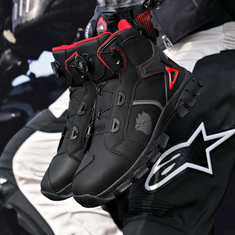 Professional Men's Motorcycle  - Men'S Shoes No Laces 评论和价格