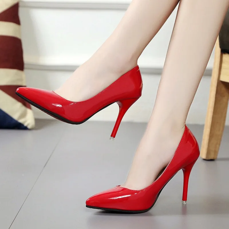 Pointed Toe Pumps Patent Leath - Boat Shoe Leather 评论和价格