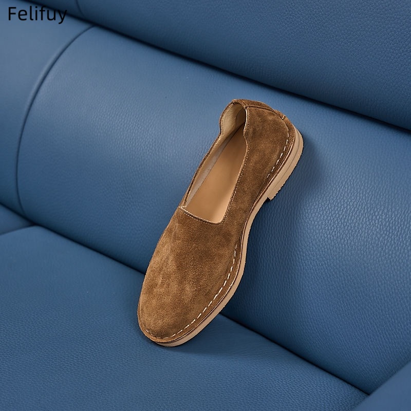 Cow Suede Man Loafers Luxury G - Boat Shoe Leather 评论和价格