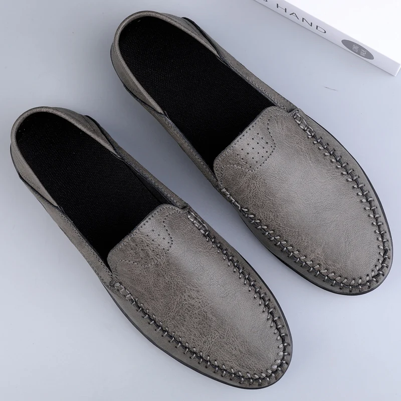 Men's Genuine Leather Loafers  - Boat Shoe Leather 评论和价格