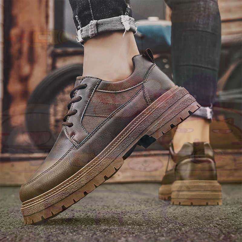 Dark Natural Leather Fashion T - Men'S Shoes Different Types 评论和价格