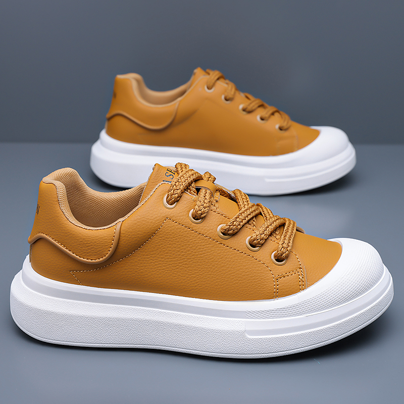 Men's White Leather Platform B - Boat Shoe Leather 评论和价格