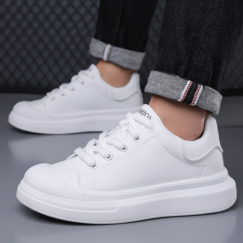Men's White Leather Platform B - Boat Shoe Leather 评论和价格