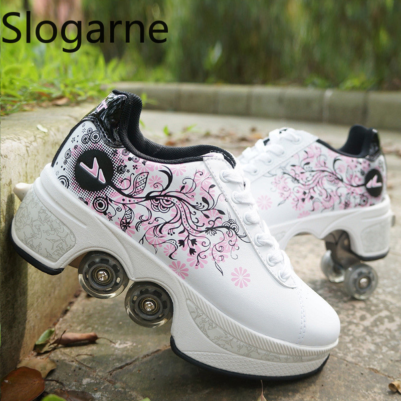 Women 4 Wheels Deformation Rol - Men Shoes Size 评论和价格