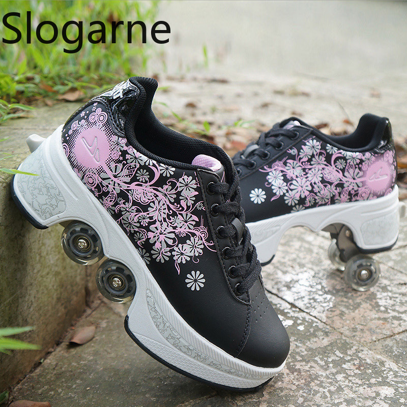 Women 4 Wheels Deformation Rol - Men Shoes Size 评论和价格