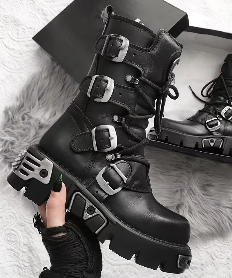 men luxury fashion punk gothic - Men'S Shoes No Laces 评论和价格
