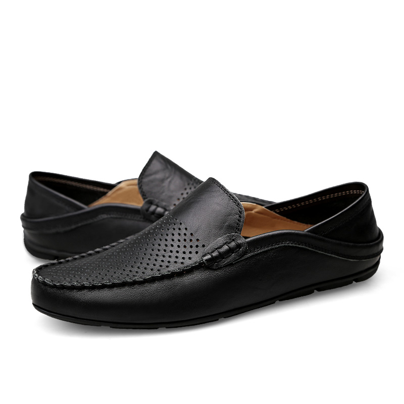 Summer Men Casual Shoes Leathe - Boat Shoe Leather 评论和价格