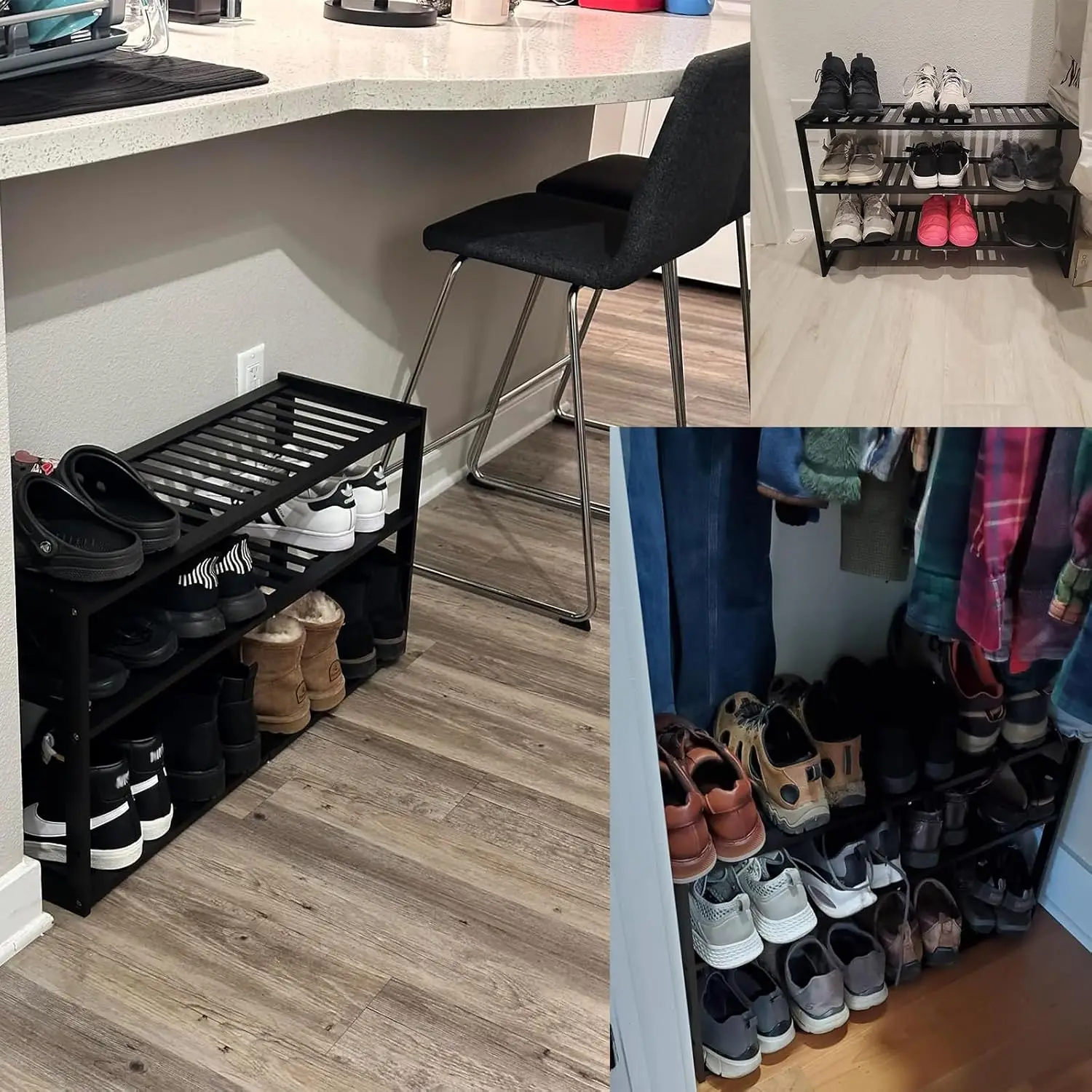 3 Tier 32.5inch Bamboo Shoe Ra - Men Shoes Rack 评论和价格