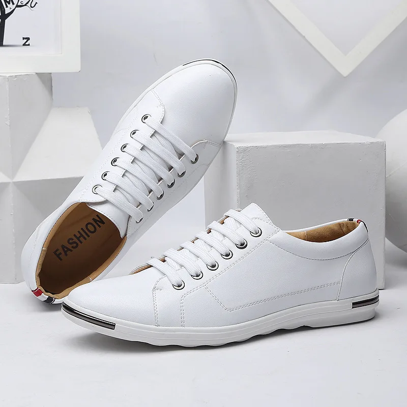 Men Size38-48 Casual Breathabl - Boat Shoe Leather 评论和价格