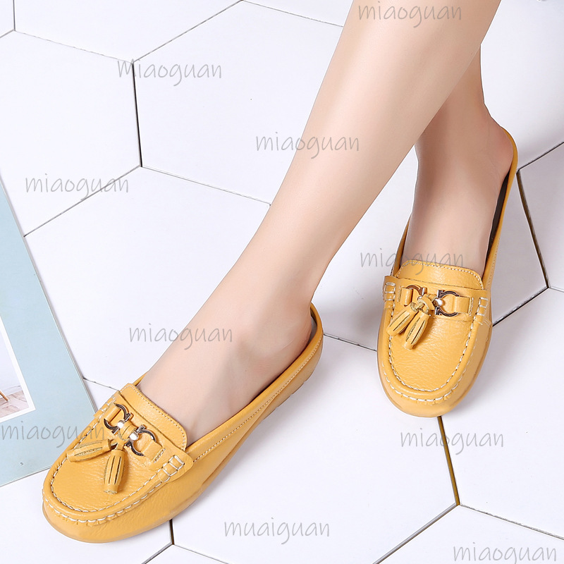 Leather Tassel Mule Loafers fo - Boat Shoe Leather 评论和价格
