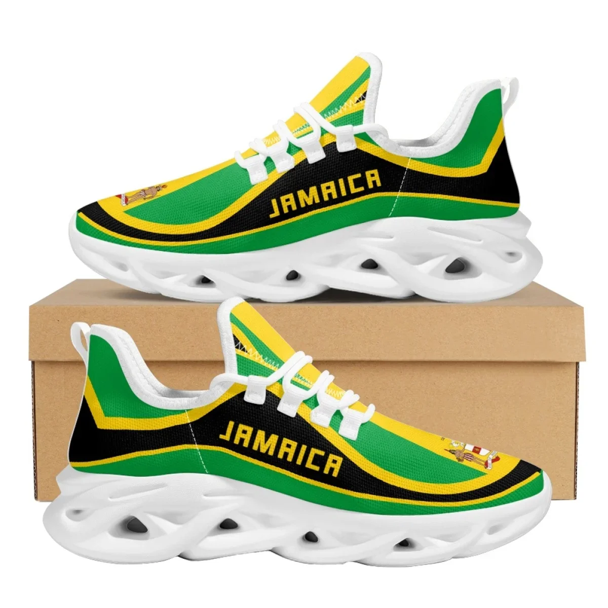 Jamaica Flag Pattern Lightweig - Men Shoes Name 评论和价格