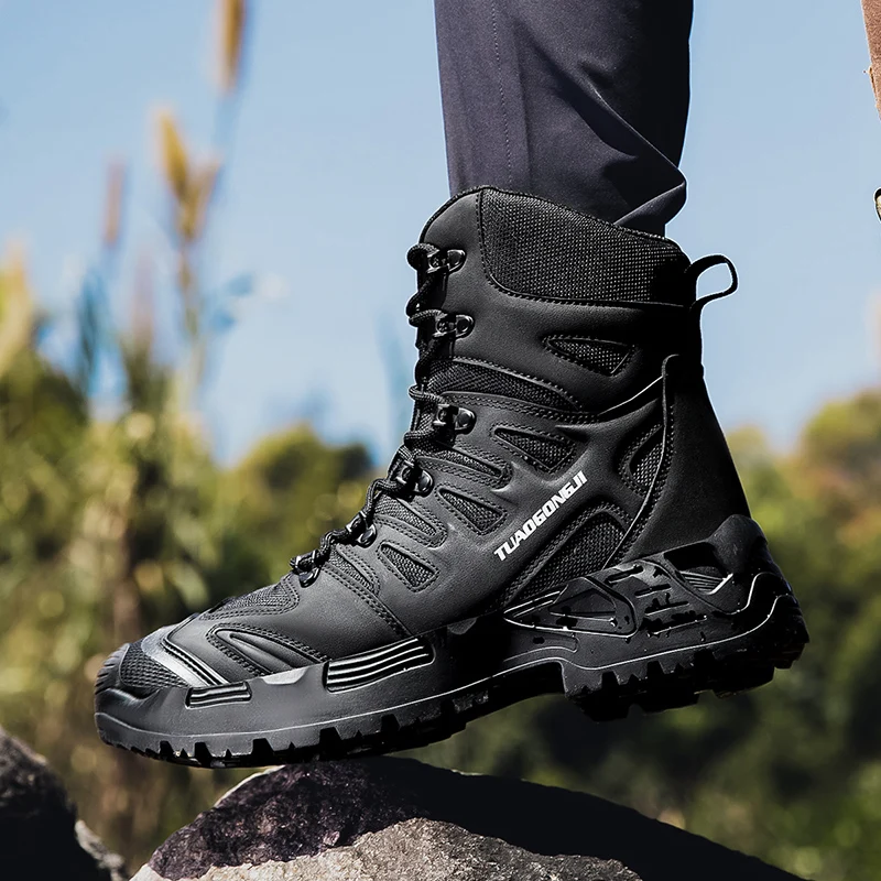 Men's Outdoor Hiking Tactical  - Men'S Shoes No Laces 评论和价格