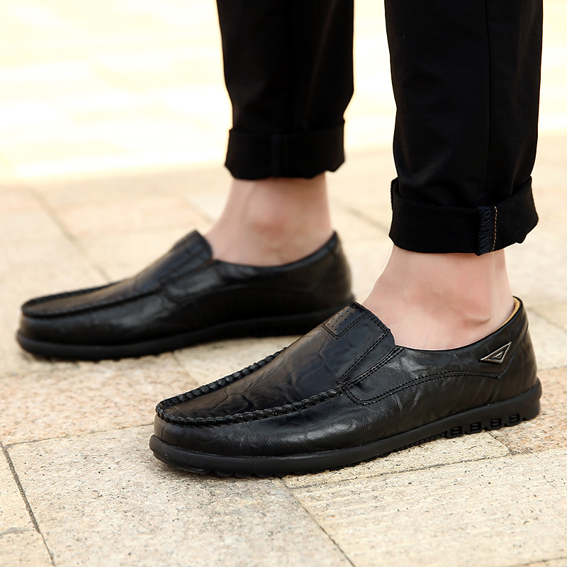 Genuine Leather Men Casual Sho - Boat Shoe Leather 评论和价格