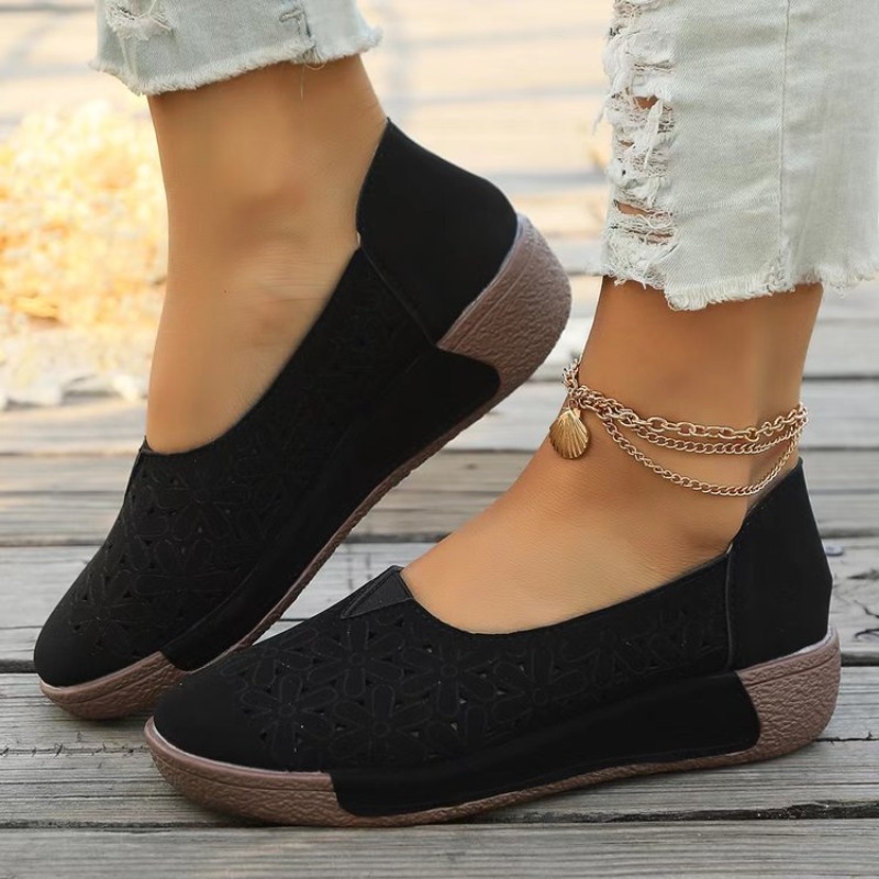 Spring Autumn Women Flats Plat - Boat Shoe Leather 评论和价格