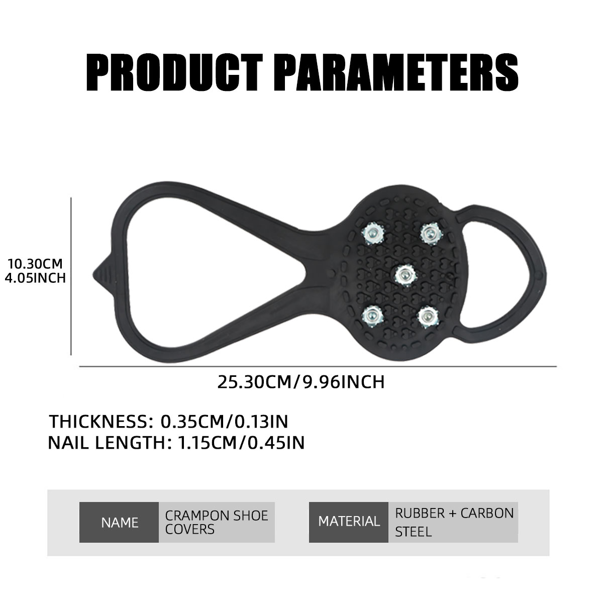 2Pairs Outdoor 5 Teeth Ice Gri - Men'S Shoes Grip 评论和价格