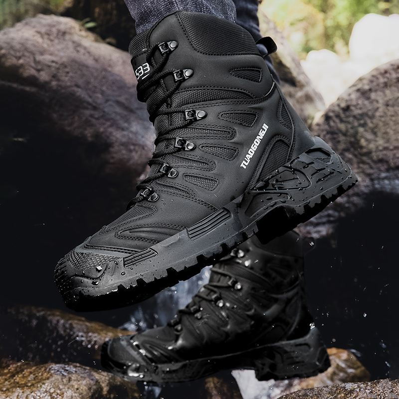 Men's Large Size Outdoor Tacti - Men'S Shoes No Laces 评论和价格