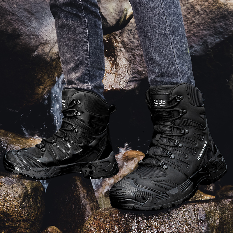 Men's Large Size Outdoor Tacti - Men'S Shoes No Laces 评论和价格